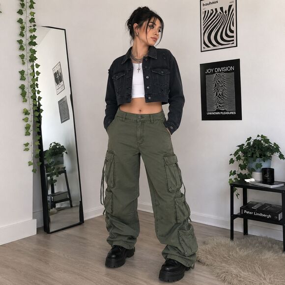 wild fable Jackets & Blazers - Wild Fable Cropped Black Distressed Denim Jacket Women’s Medium Grunge Y2K